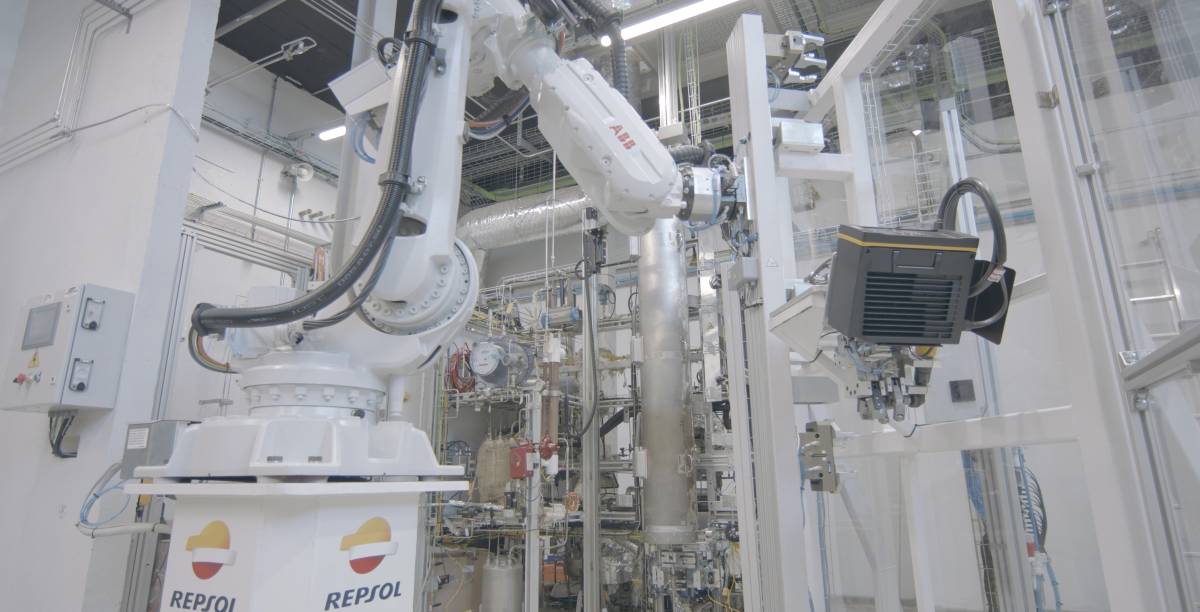 Brazo robótico en el Tech Lab de Repsol, en una imagen de archivo.