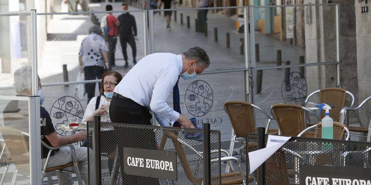 Una terraza en Madrid.