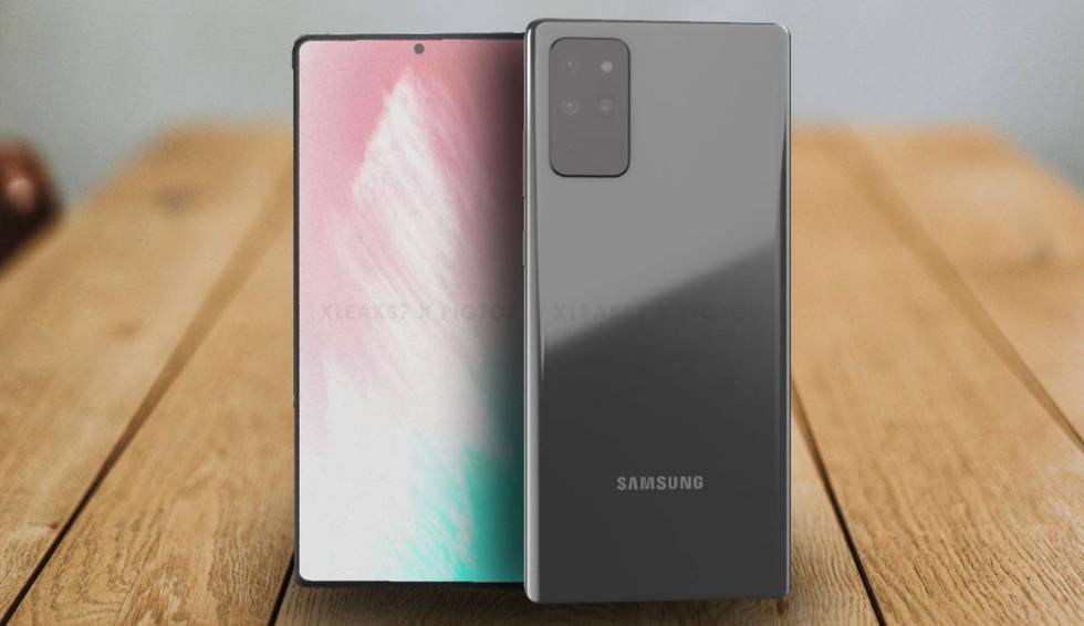 Posible diseño del futuro Galaxy Note20.