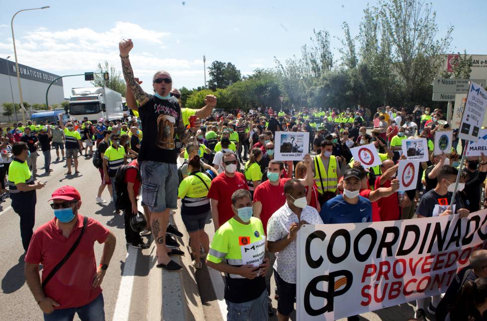 Protestas cierre Nissan Barcelona