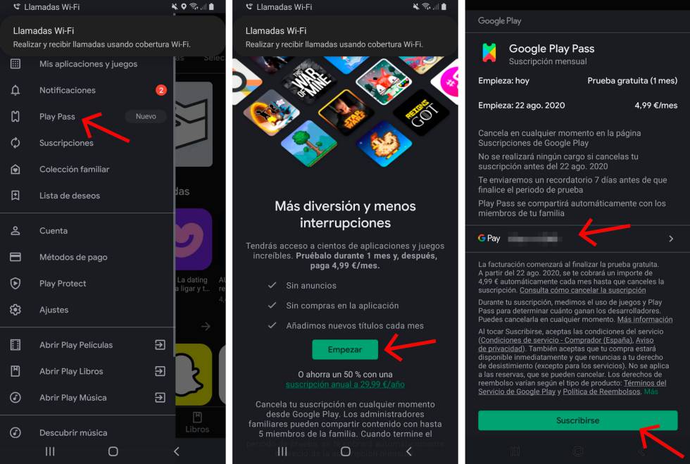 Google Play Pass para Android.