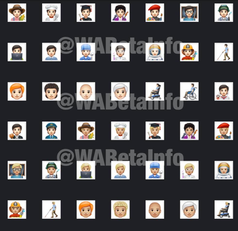 Pack de nuevos emojis en WhatsApp.