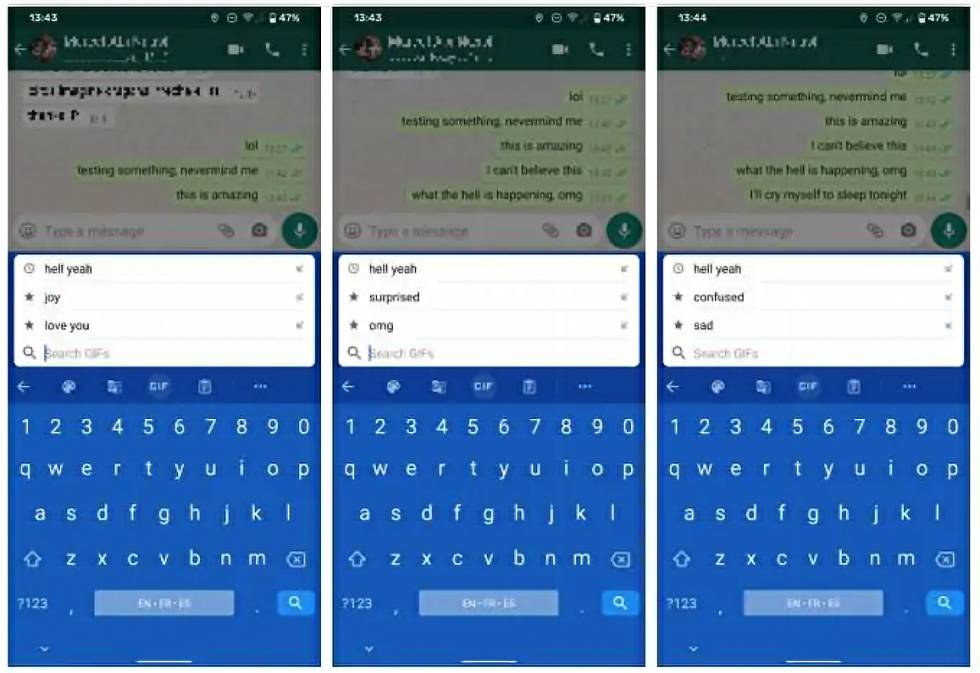 GBoard y las nuevas recomendaciones.