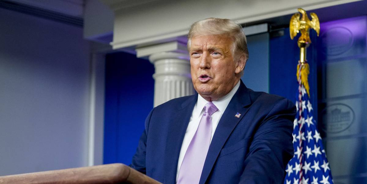 Donald Trump, en una rueda de prensa del 11 de agosto.