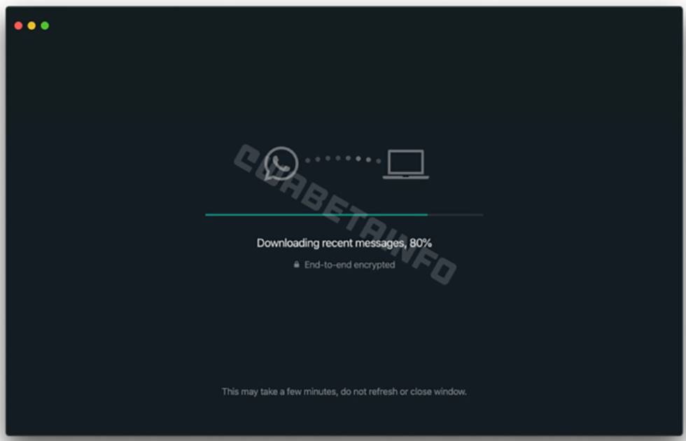 Pantalla de carga de mensajes en nuevos dispositivos.