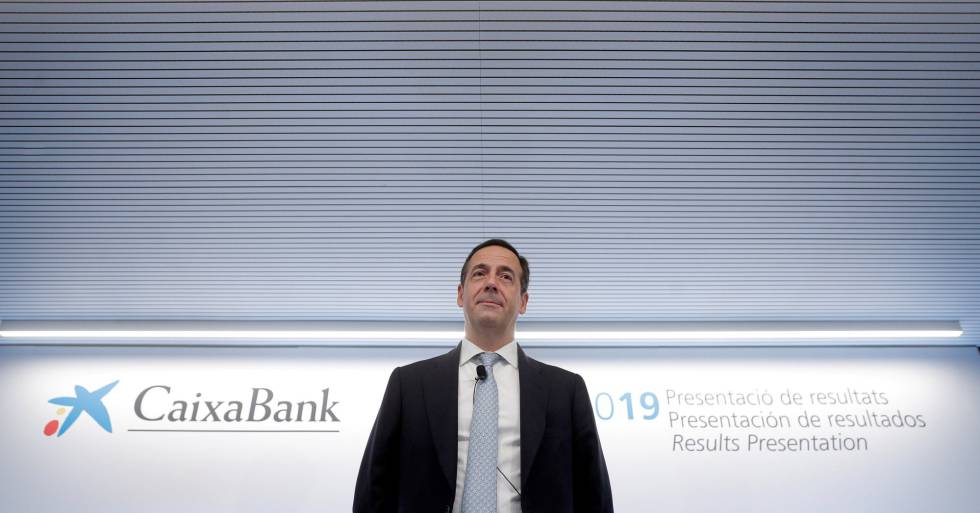 El consejero delegado de CaixaBank, Gonzalo Gortázar, durante la presentación de resultados del tercer trimestre del 2019 .