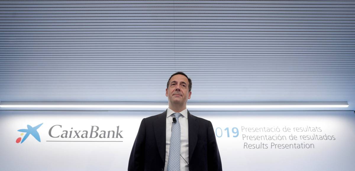 El consejero delegado de CaixaBank, Gonzalo Gortázar, durante la presentación de resultados del tercer trimestre del 2019 .