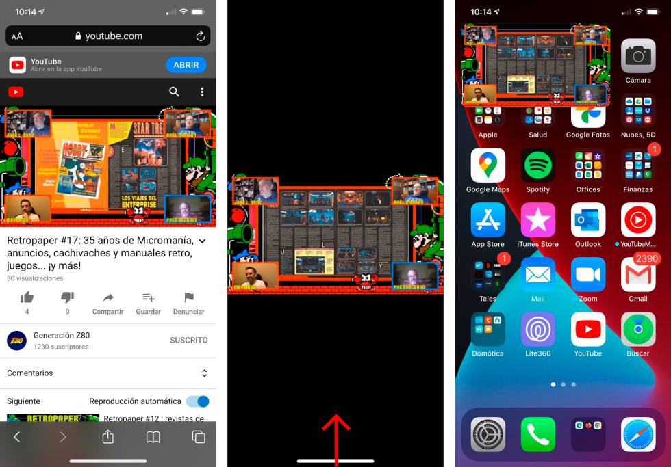 Ver vídeos de YouTube en modo ventana desde Safari.