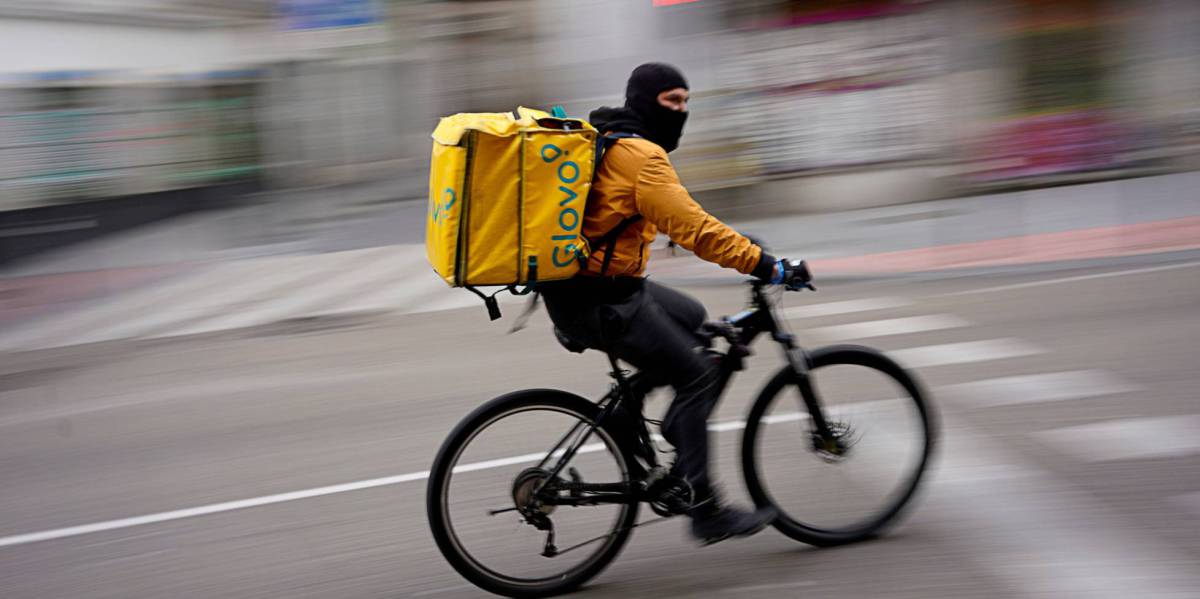 Repartidor de la empresa Glovo.