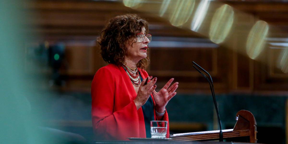La ministra Portavoz y de Hacienda, María Jesús Montero, en el Congreso de los Diputados.