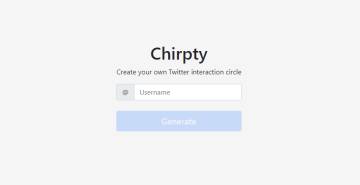 Chirpty: la web que te permite hacer el círculo de contactos e interacciones de Twitter