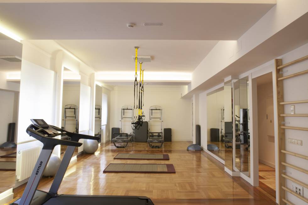 Sala de entrenamiento de Assari, frente al Parque de El Retiro.