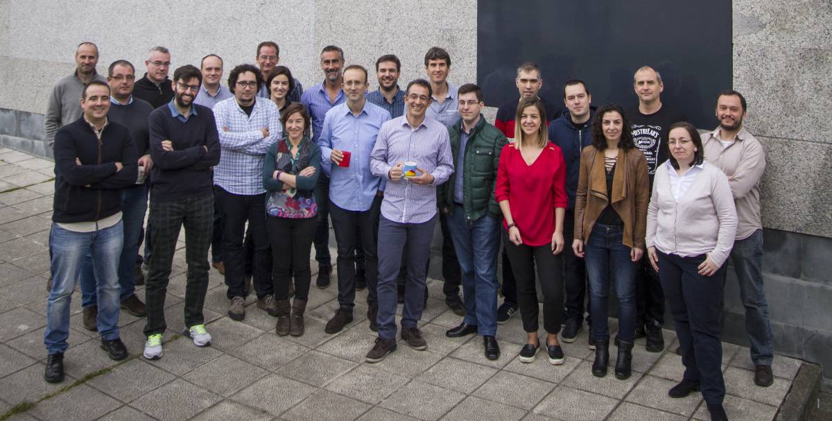 Parte del equipo de Mestrelab Research, en su sede en Santiago de Compostela.