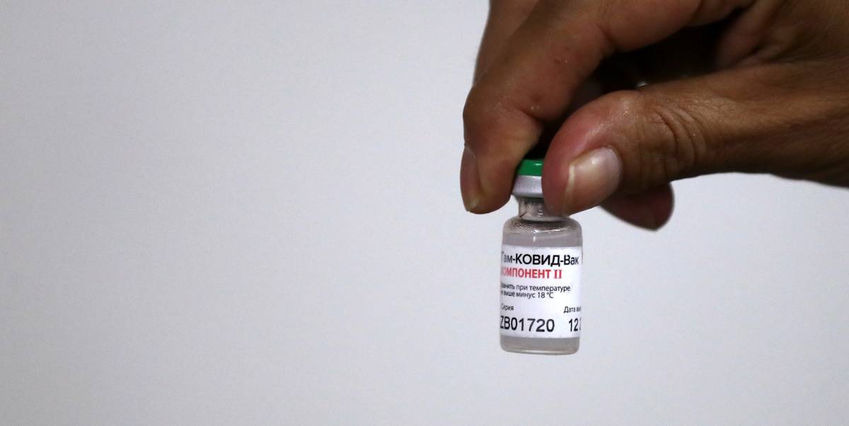 Vial de la vacuna rusa Sputnik V.