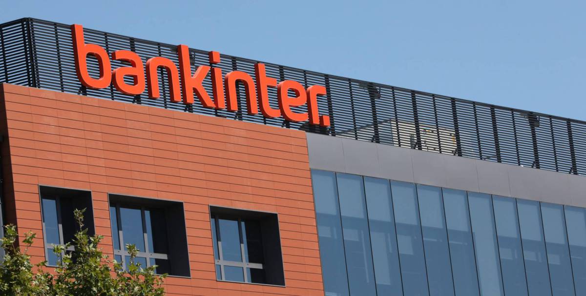 Fachada de la empresa Bankinter ubicada en Madrid.