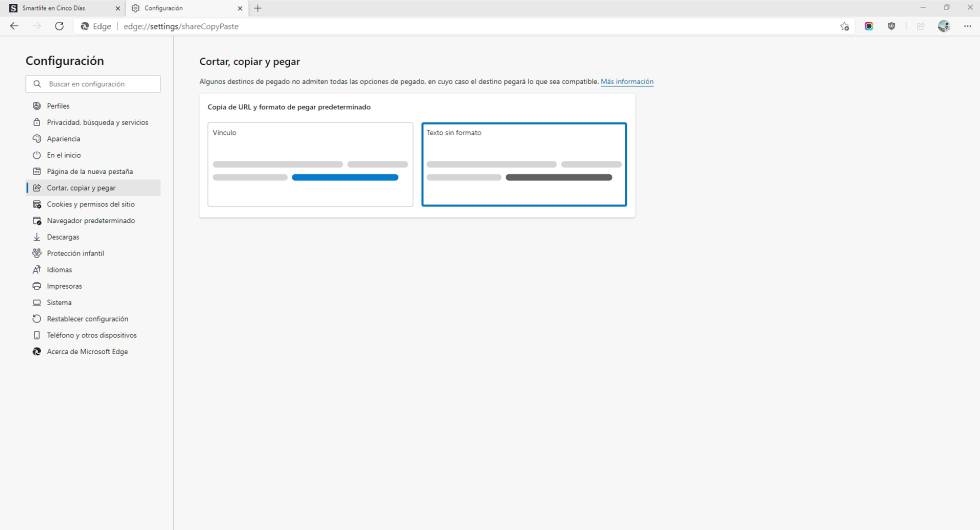 Función SmartCopy Microsoft Edge