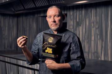Albert Adriá, durante la presentación del turrón de patatas fritas.