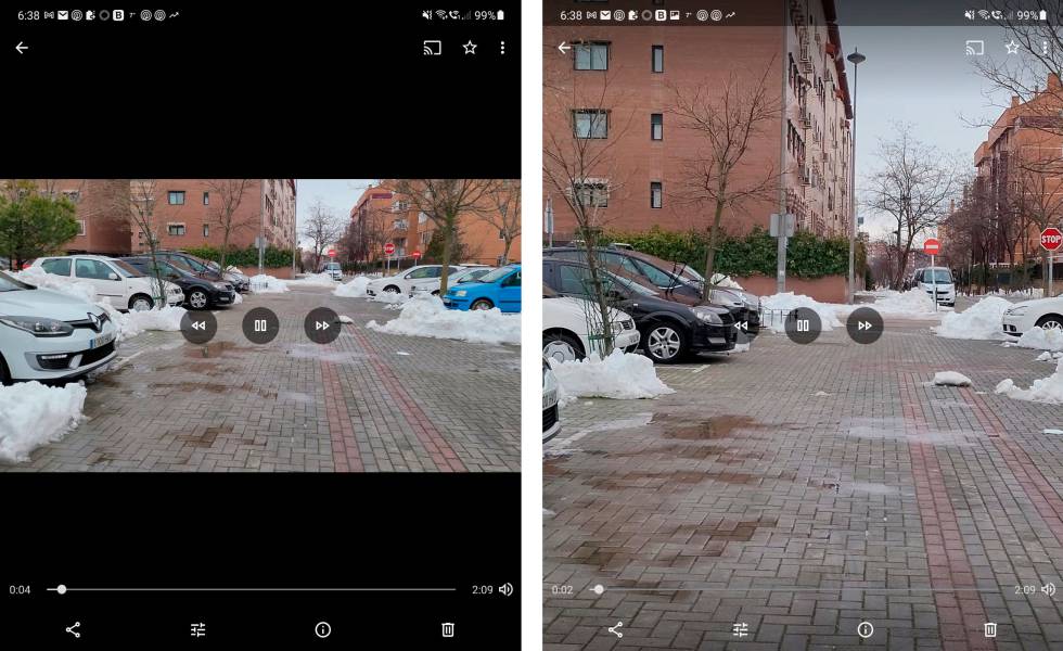 Nueva herramienta de ampliar vídeos en Google Fotos.