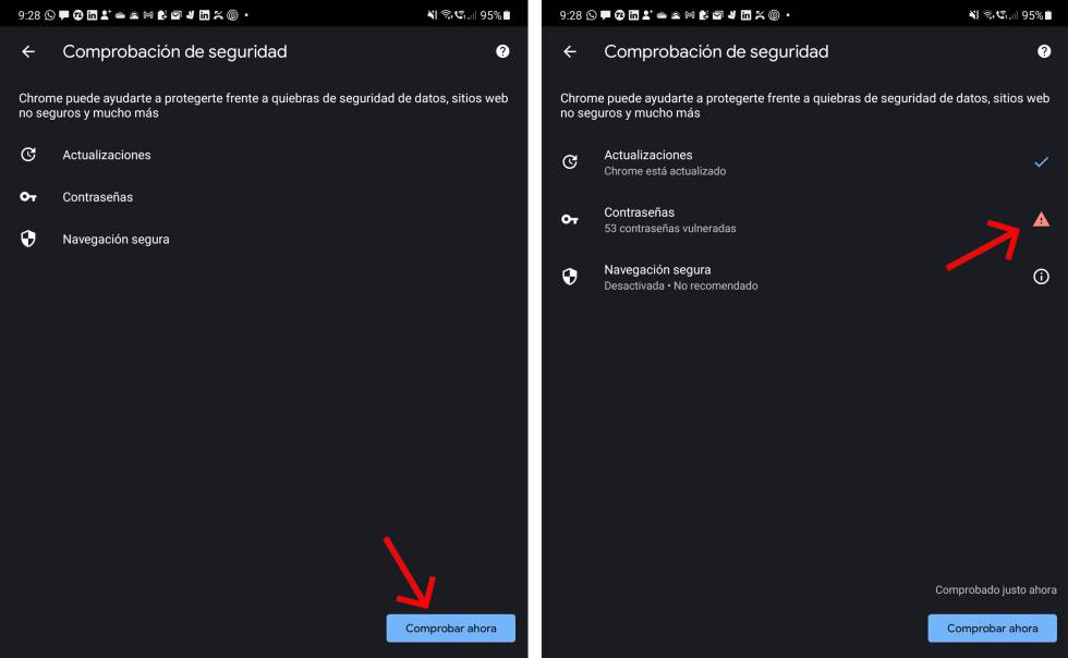 Comprobación de sesiones seguras en Android.