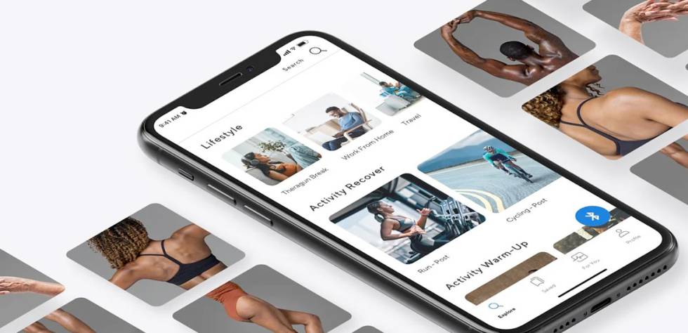 App oficial de Therabody en el móvil.