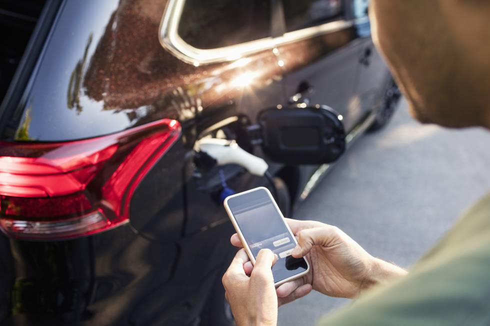 Coche eléctrico smartphone