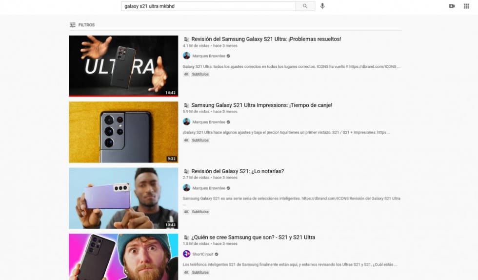 Títulos de YouTube traducidos al español.