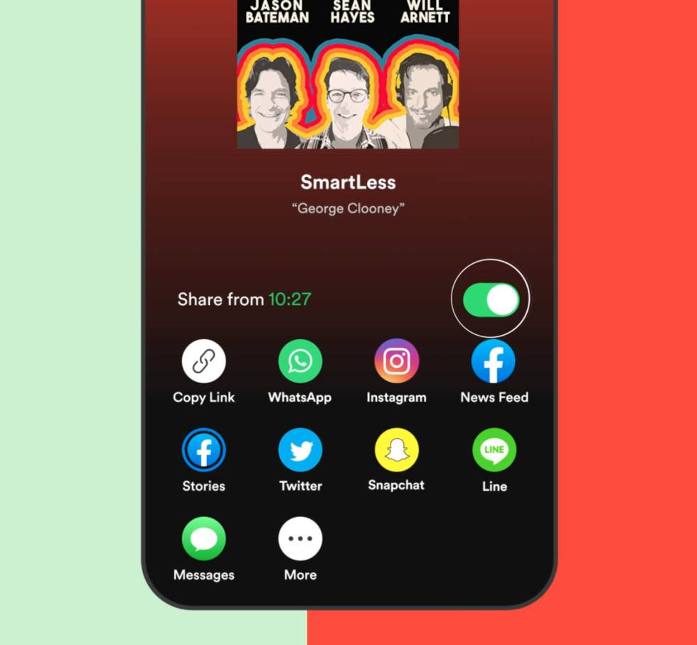 Nuevo modo de compartir podcasts en Spotify.