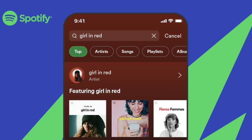 Nuevos filtros en las búsquedas de Spotify.