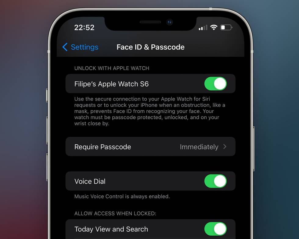 Nuevas funciones de Face ID.