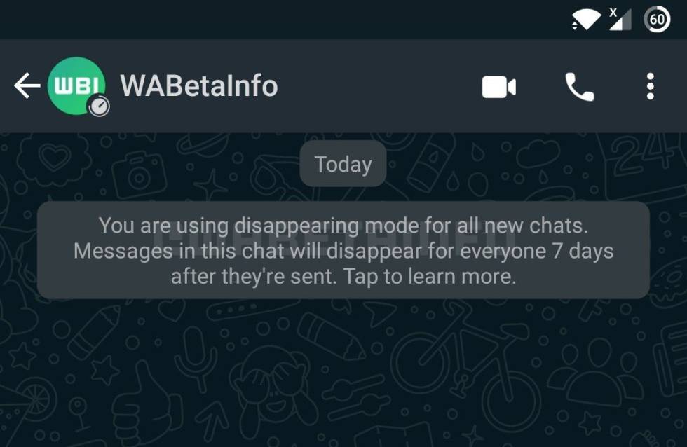 Modo desaparecido de todos los chats.