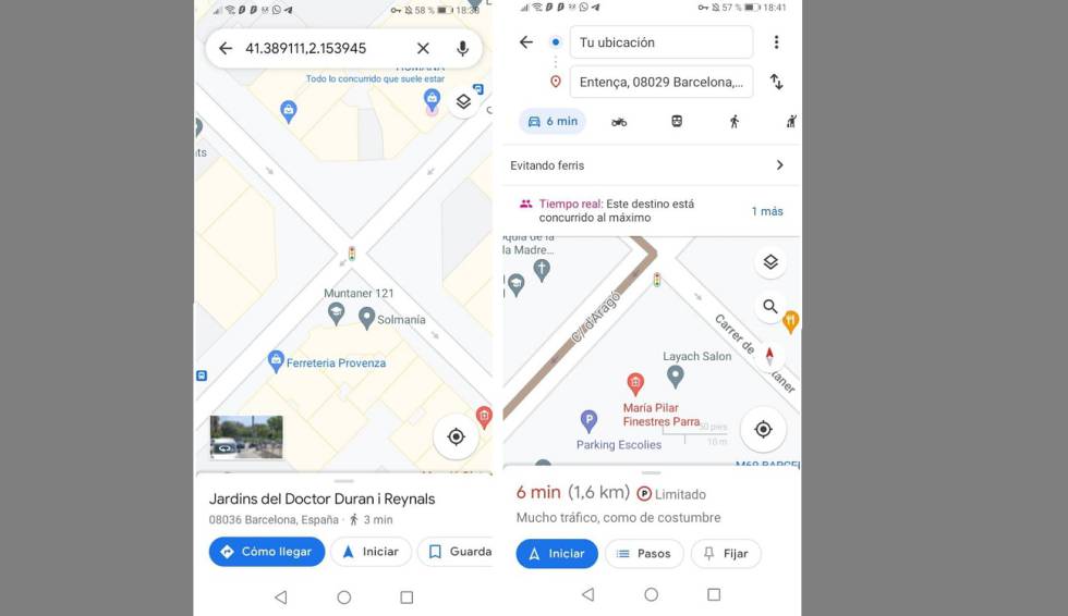 Semáforos en Google Maps