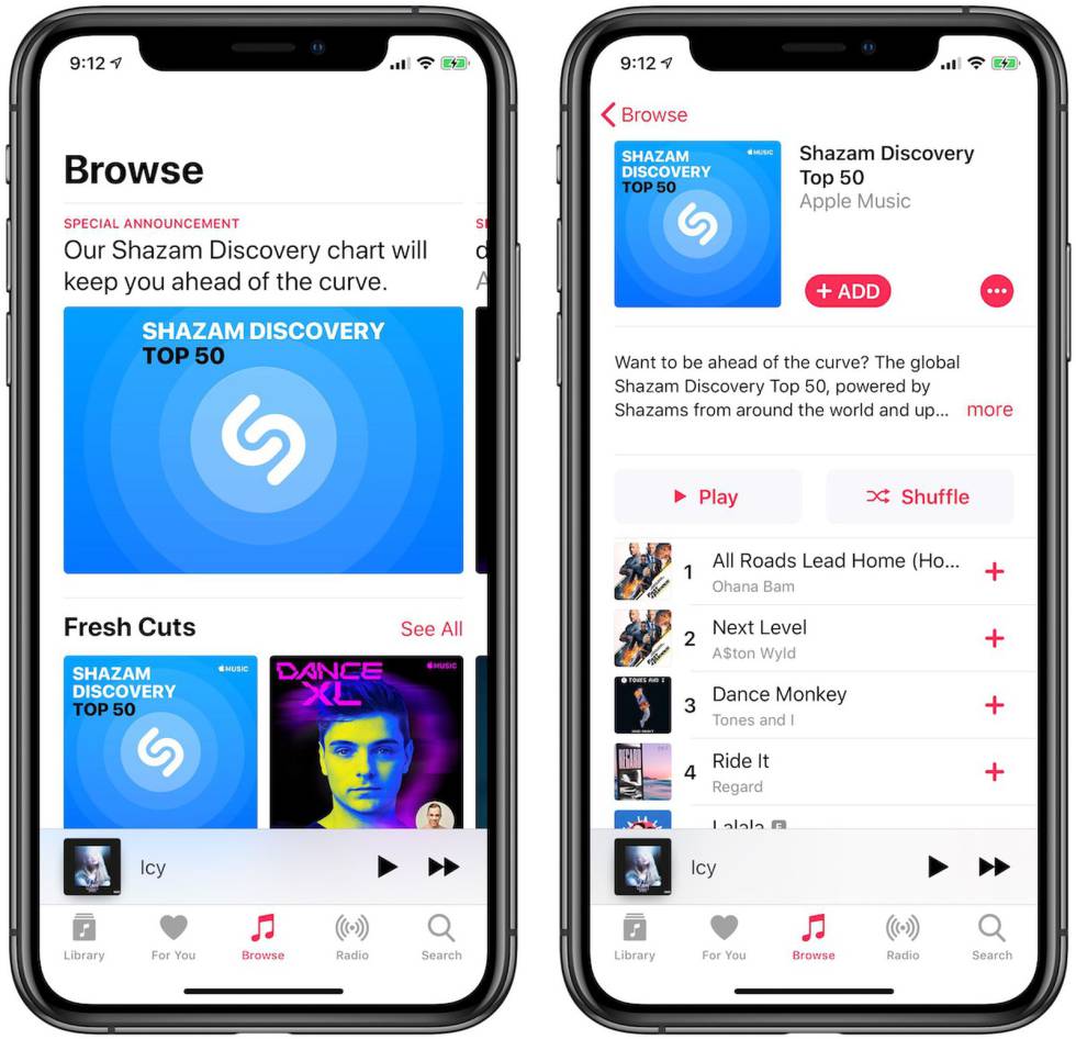 Shazam Discovery.
