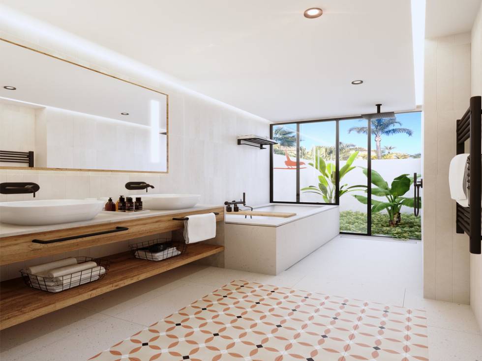 Vista de uno de los cuartos de baño.