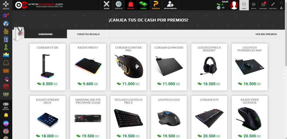 OnlineChampions premios