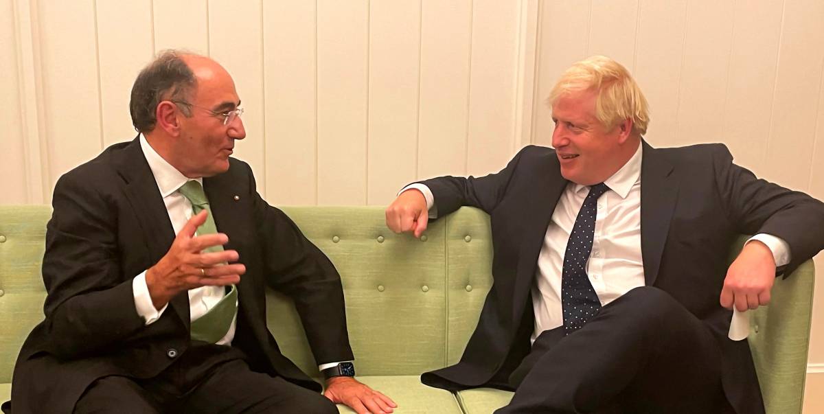 Ignaco Sánchez Galán y Boris Johnson.