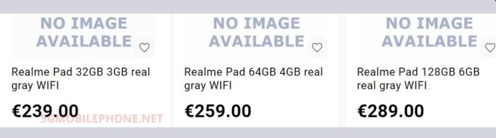 Precios de la Realme Pad