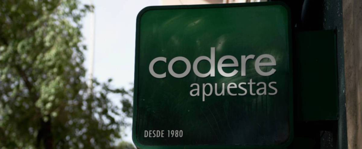 Un cartel de Codere en uno de sus salones de apuestas.