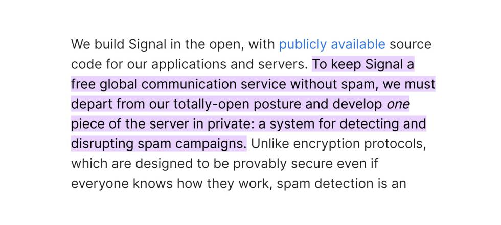 Actualización de las condiciones de uso de Signal.