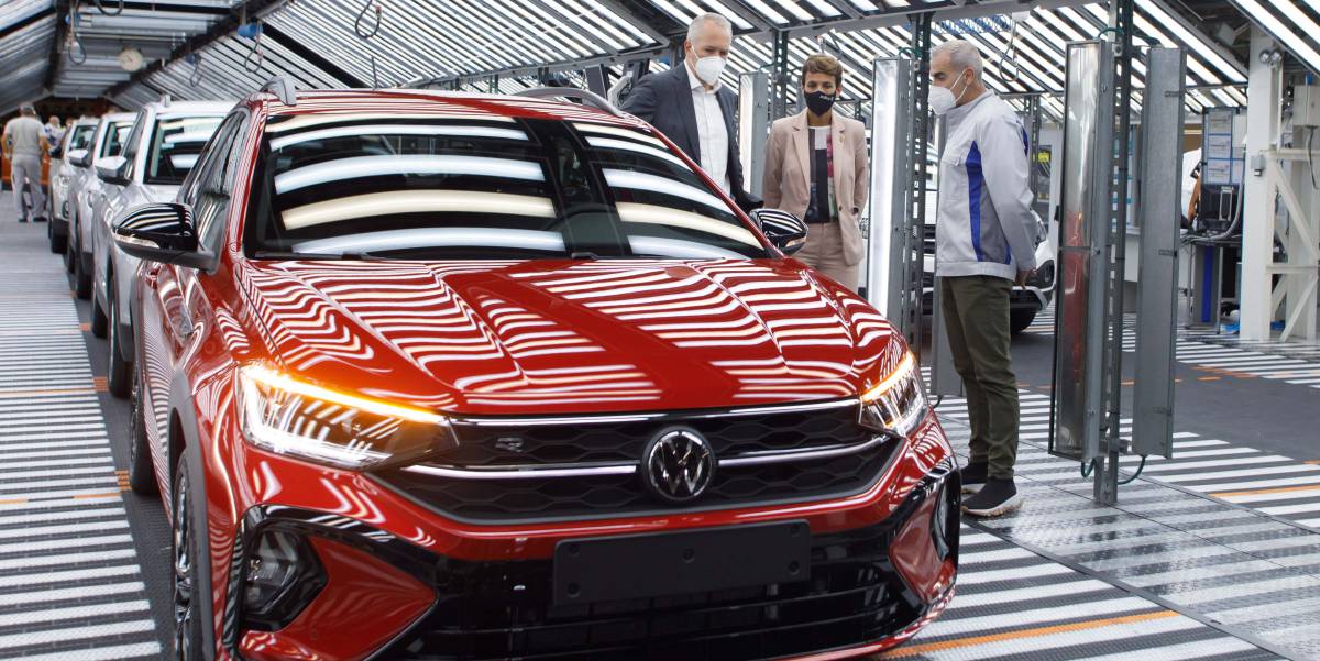 Imagen de un VW Taigo que se produce en la planta de Volkswagen Navarra para toda Europa.