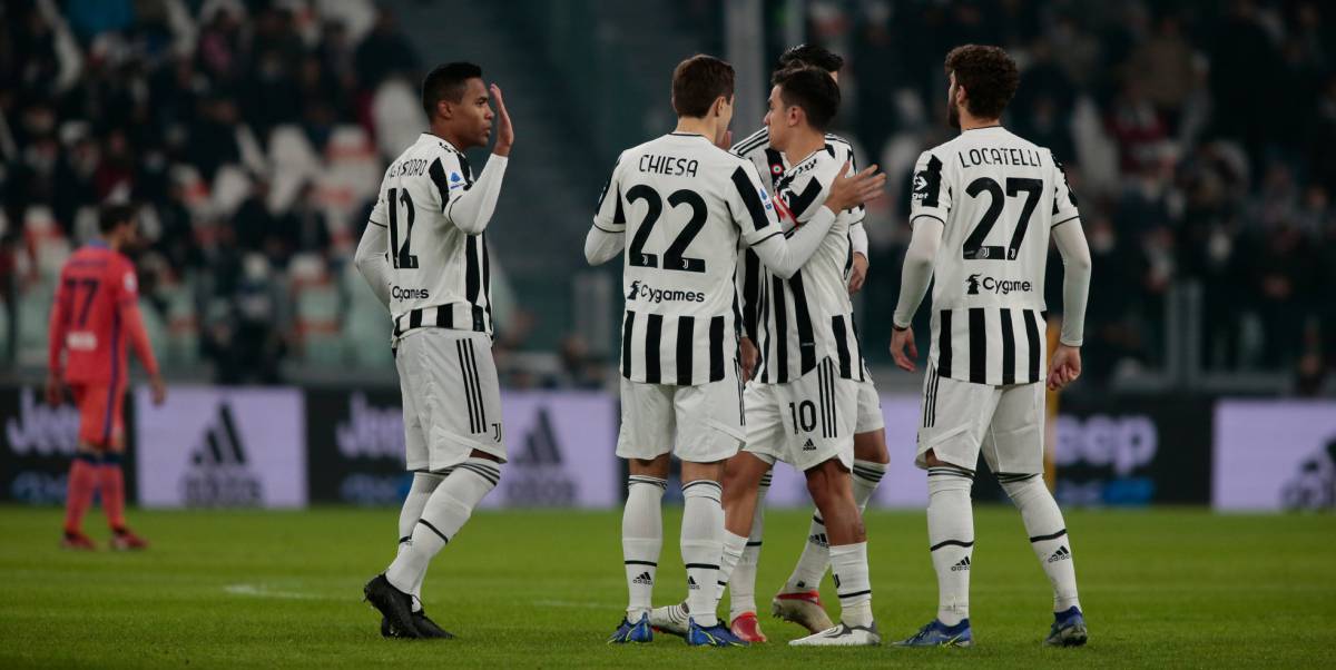 Jugadores de la Juventus durante el partido del pasado sábado.