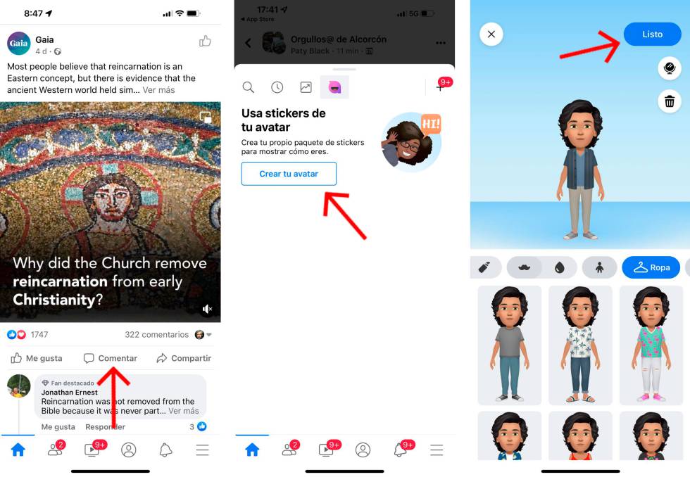Cómo crear avatares en Facebook.
