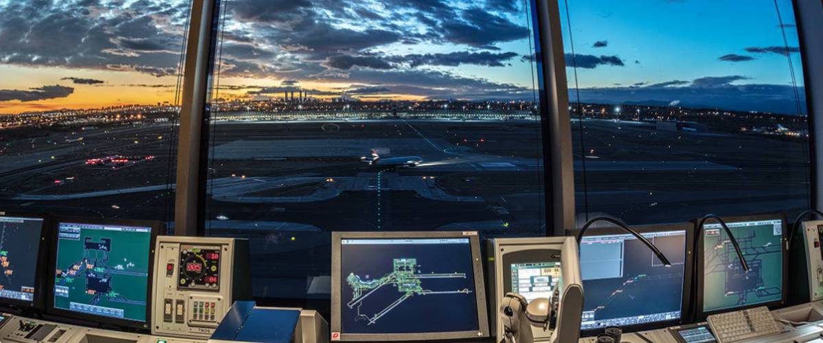 Vista desde la torre de control de Madrid-Barajas.