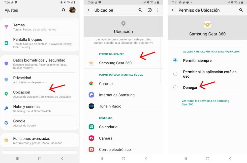 Elimina los permisos de ubicación de algunas 'apps'.