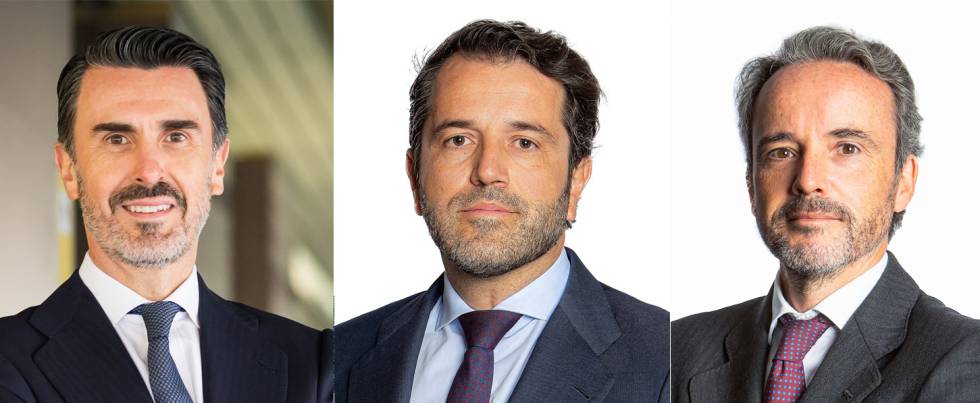 Ignacio de la Colina, presidente de JP Morgan para España y Portugal, Jorge Ramos y Álvaro Revuelta, ambos ‘coheads’ de banca de inversión de Citi para España y Portugal.