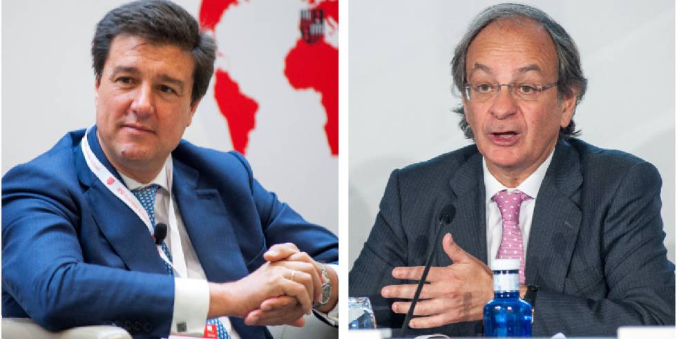 Ismael Clemente, CEO de Merlin (a la izquierda), y Pere Viñolas, CEO de Colonial.