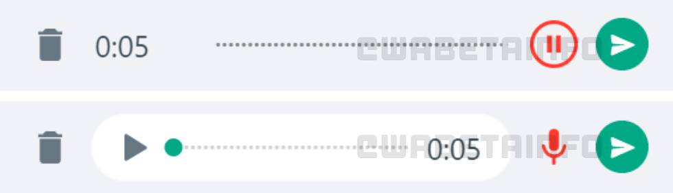 Nuevos controles en las notas de voz de WhatsApp.