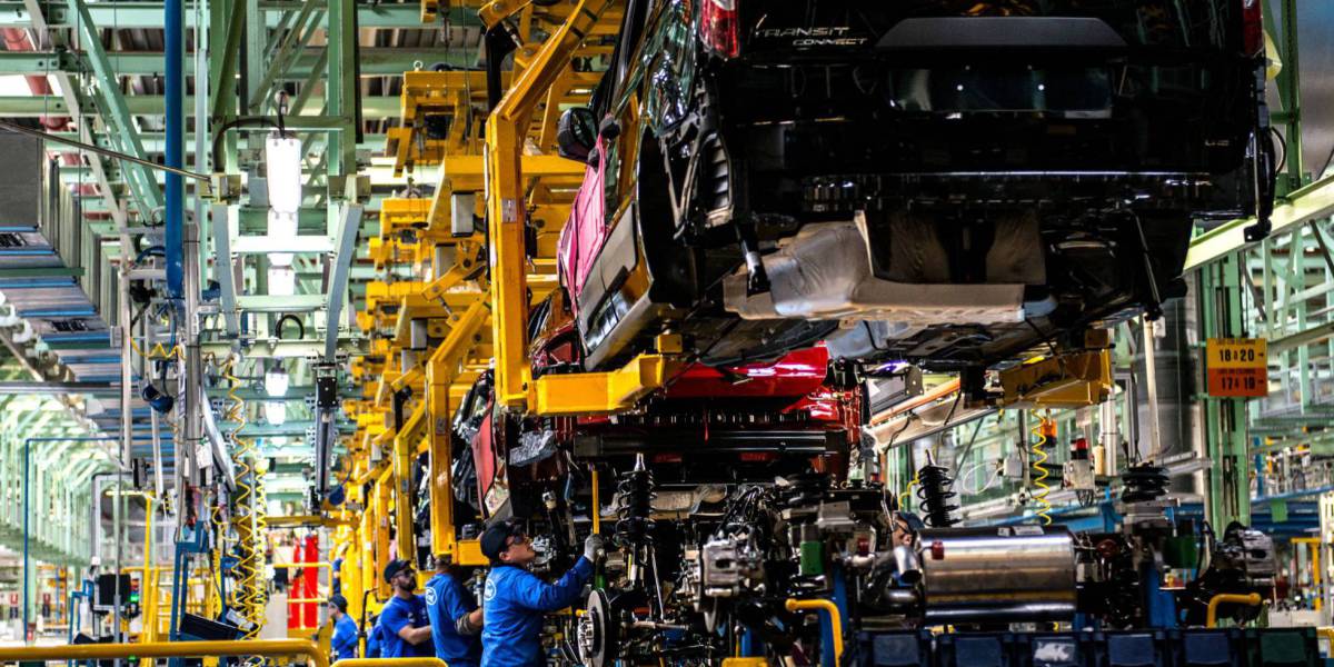 Interior de la fábrica que Ford tiene en Almussafes, Valencia.