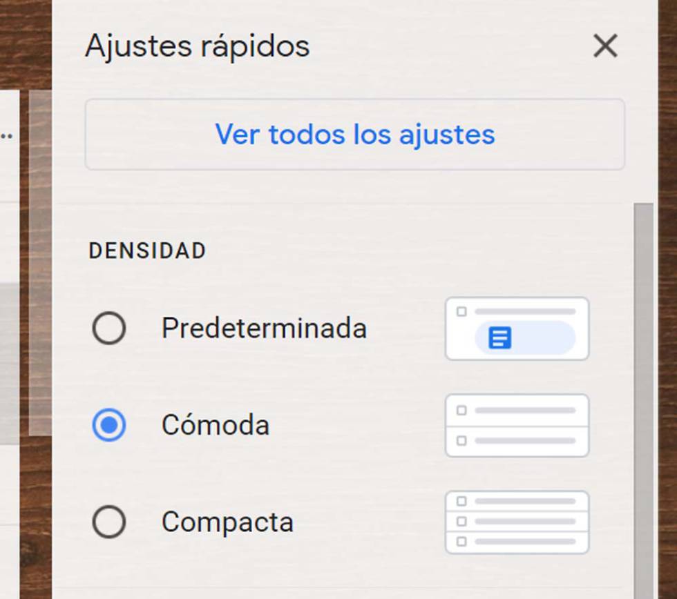 Aspecto bandeja de entrada de Gmail