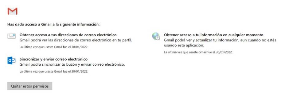 Datos de aplicación en cuenta de Microsoft