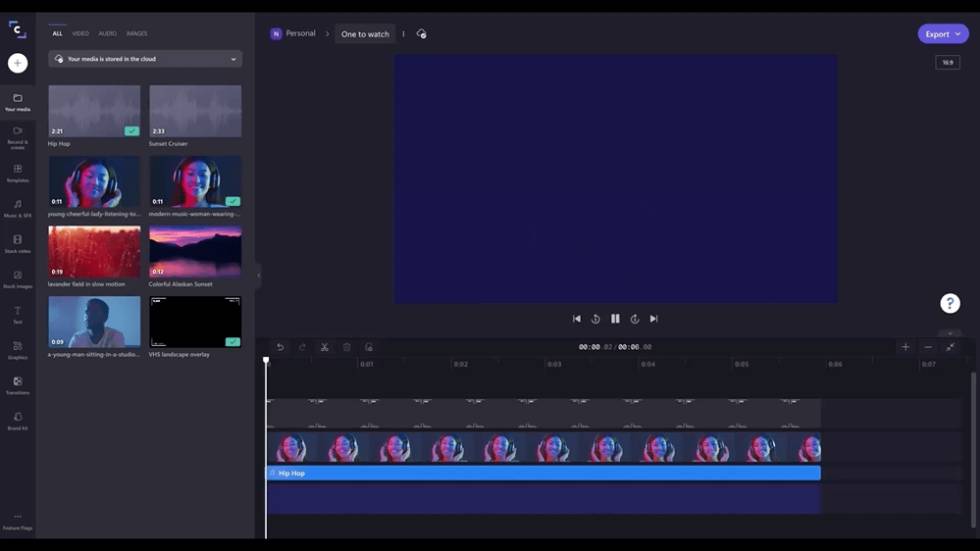 Editor de vídeo Clipchamp para Windows 11